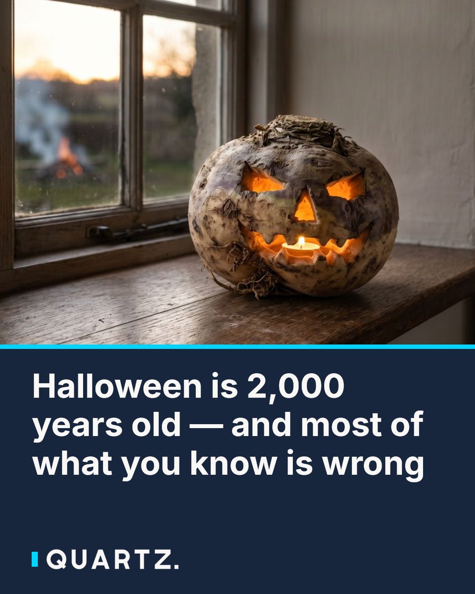 qz's tweet photo. Halloween is 2,000 years old — and most of what you know is wrong
Before the candy bags and costume shops, Halloween was a Celtic farming festival where the dead walked freely among the living. The holiday you recognize today is actually a
#Halloween #Samhain #HalloweenHistory https://t.co/chMELXqPqY