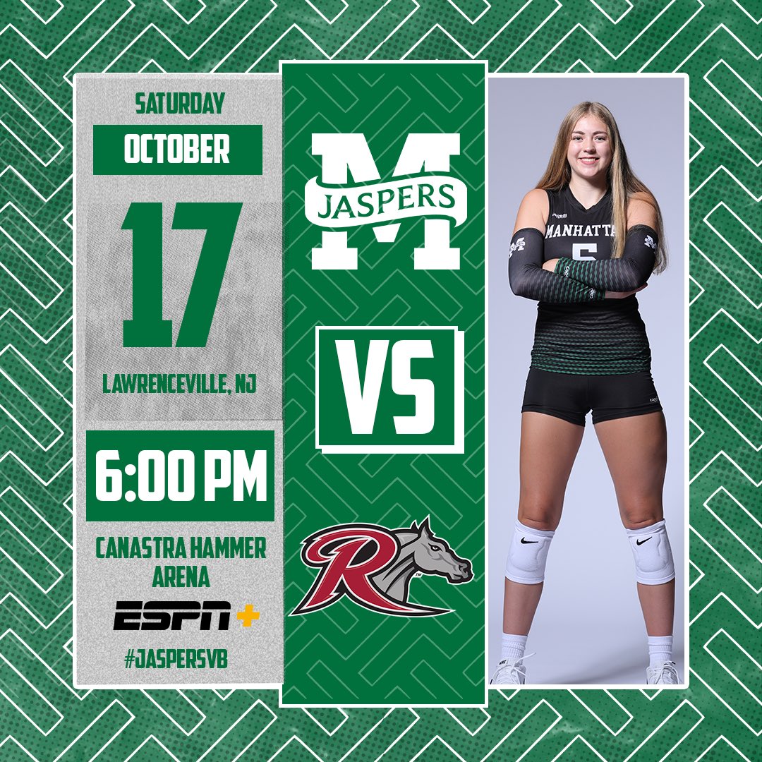 JaspersVB's tweet photo. 𝐉𝐞𝐫𝐬𝐞𝐲 𝐖𝐞𝐞𝐤𝐞𝐧𝐝 😎

🆚: Rider
📍: Lawrenceville, NJ
🕕: 6 PM
📺: https://t.co/kAvqQXOMak (@ESPNPlus)
📊: https://t.co/MBX9f5TQK2

#GoJaspers | #JaspersVB 🟢⚪️ https://t.co/fqdNE1Fz7V