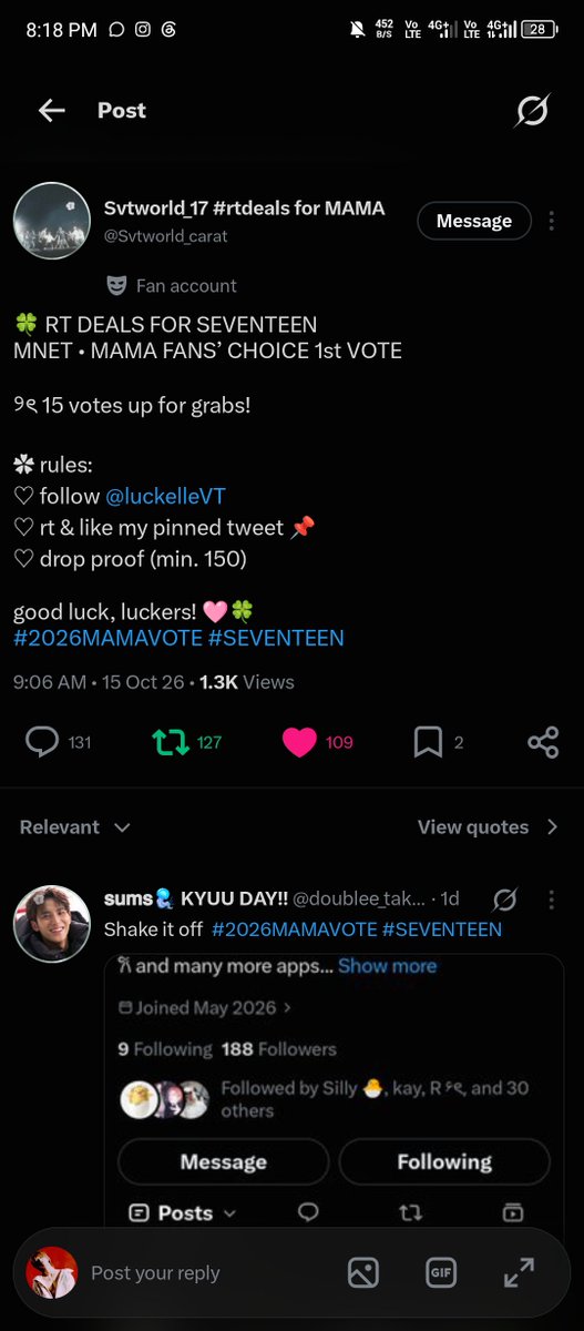 aziphyo17's tweet photo. @Svtworld_carat @luckelleVT #2026MAMAVOTE #SEVENTEEN https://t.co/gCxy57X125