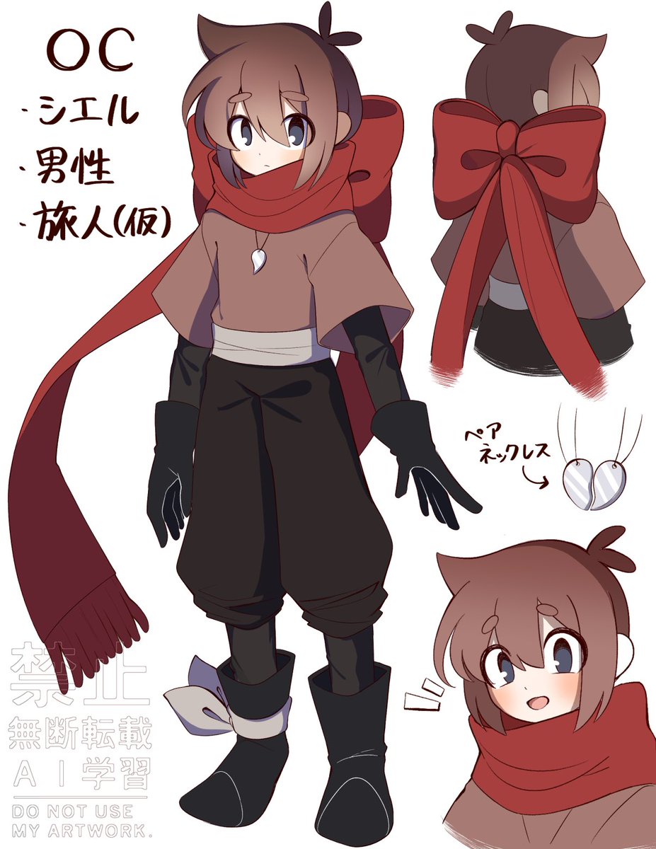 Amatomato_0141's tweet photo. 最近考えているOCです🧣
設定も色々決めたけどとりあえずキャラデザだけ、今回は珍しく男性です https://t.co/gEJAAbS4Xc