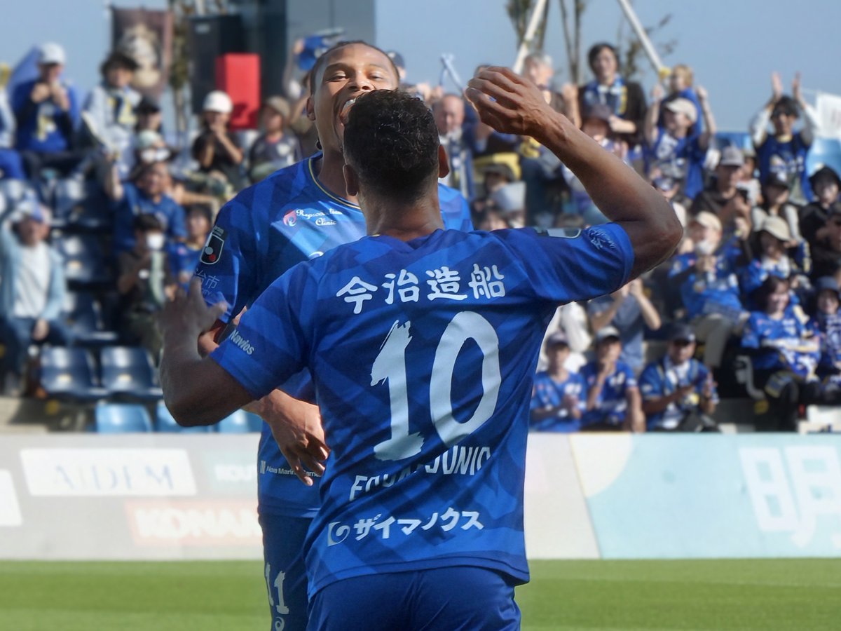 MussanJ's tweet photo. エジ選手様々！
タンキ選手の胸パスと森選手の突破も良かった！
厳しい東北連戦でも
(๑ •̀ω•́)۶ﾌｧｲﾄ!!🔥期待しとるけんね✊🏻✨
 #FC今治
 #熱響を共に https://t.co/kGUkHO3wiH