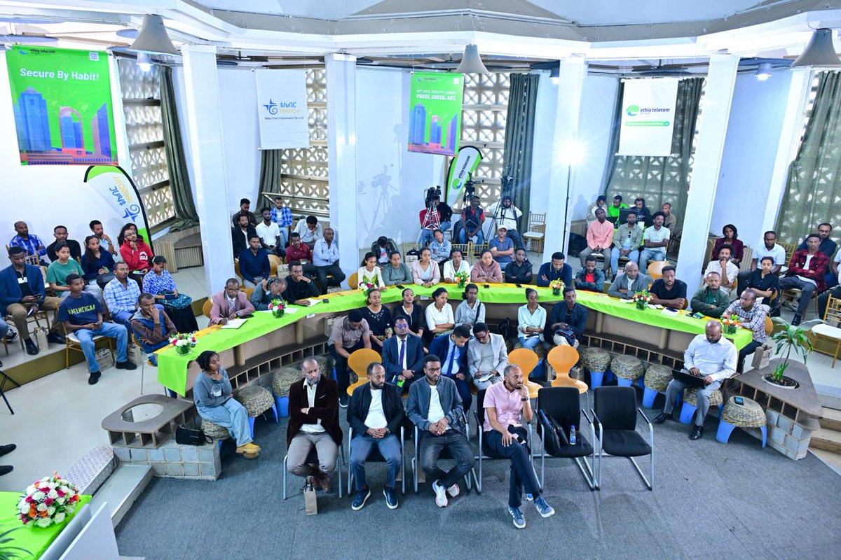 ethiotelecom's tweet photo. ሁለተኛው ዲጂታል ቅዳሜ የፓናል ውይይት ተካሄደ!

ኩባንያችን ከ Urban Center ጋር በመተባበር ባዘጋጀው ሁለተኛው የዲጂታል ቅዳሜ መርኅ-ግብር በመረጃ ጥበቃ፣ በስነ-ምግባር ንድፍ እና በሳይበር ደኅንነት ላይ ያተኮረ የፓናል ውይይት ዛሬ ተካሄዷል።
1/4 https://t.co/npHK2y1txj