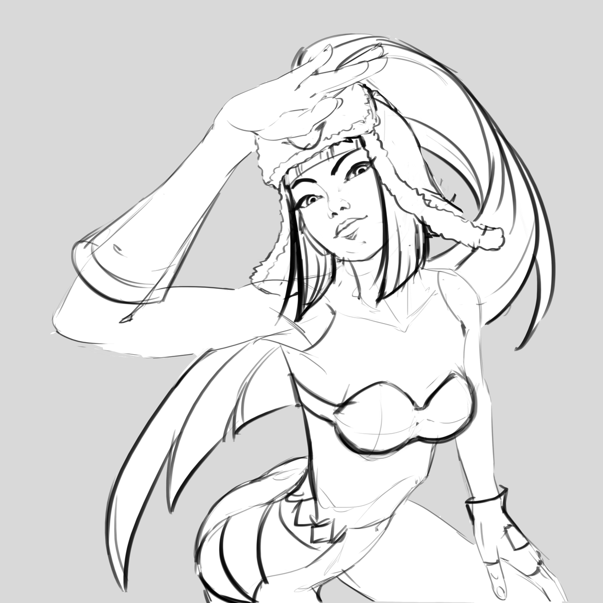 Verarei_'s tweet photo. I’m not sure about this pose for Akali. I need to think about it some more. https://t.co/VmkRKoSupf