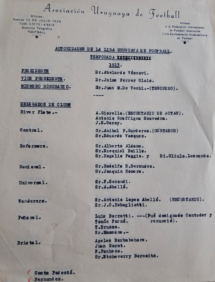 Don7ucan's tweet photo. @burgueno75116 Las autoridades de Peñarol en 1913 y 14 a ojos de la auf son las mismas xq se trata de un mismo club. No es difícil entender solo hay q querer https://t.co/PYVZk6v0E0