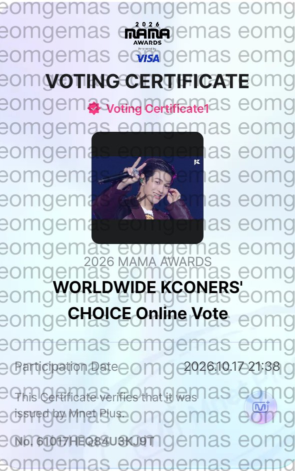 eomgemas's tweet photo. Hai janlup vote jagoan kita
I vote for #CORTIS on #2026MAMAVOTE https://t.co/nIChdmD6bF