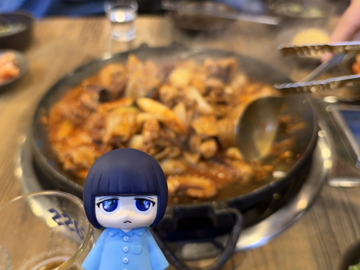 Mima004893's tweet photo. とりあえずソウルであのちゃんの好物のチュクミを食べる実績解除！
お腹いっぱいでチュモッパは食べられなかった🤣 https://t.co/dYmhjVvlaN