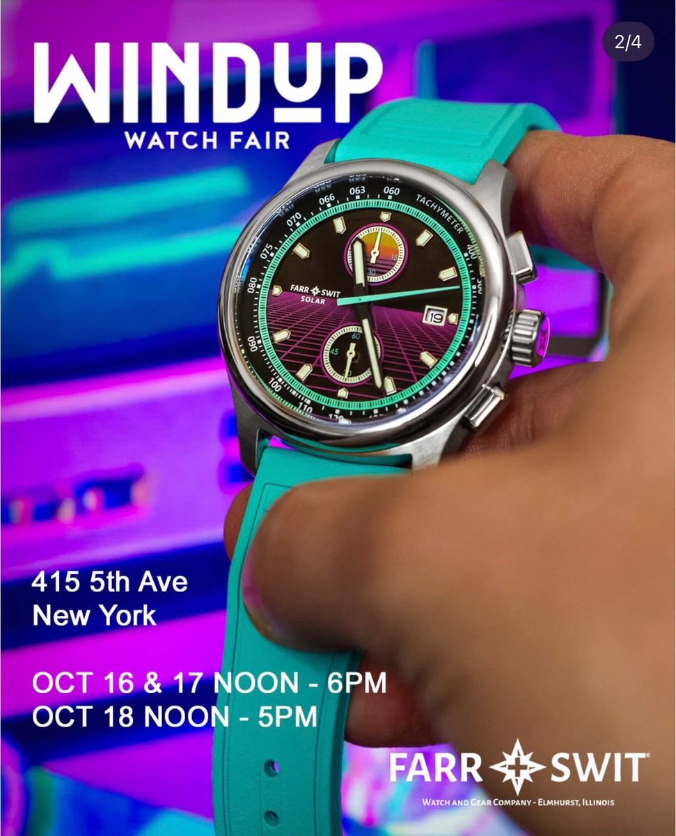 GallinRoss's tweet photo. Windy City watchmaking in NYC with Farr and Swit at Windup Watch Fair!  Come check it out

#chicago #NycMeets #windup #windupwatchfair #watches #timepiece #events #bigappleevents https://t.co/vB7kyTAEf8