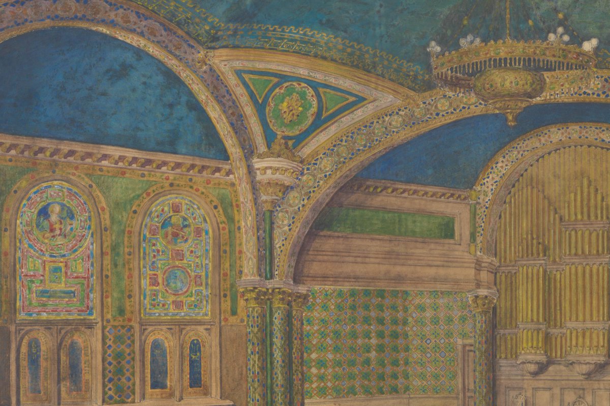 metmuseum's tweet photo. Antes de ser vidrieras, lámparas y mosaicos icónicos, fueron dibujos sobre papel. ✨

Acompáñenos para una charla con la conservadora de obra sobre papel Marina Ruiz Molina, quien lleva dieciséis años conservando las acuarelas de "Designing the Gilded Age: Drawings from the Studios of Louis C. Tiffany".

Descubra cómo las visionarias ideas de Tiffany Studios evolucionaron hasta convertirse en obras maestras, y conozca el trabajo de conservación que devolvió a estos dibujos su belleza original.

📅 Martes 27 de octubre, 2 pm
🎟️ Gratuito con la entrada al Museo
👉 Regístrese ahora: https://t.co/mVYuVgKSn4