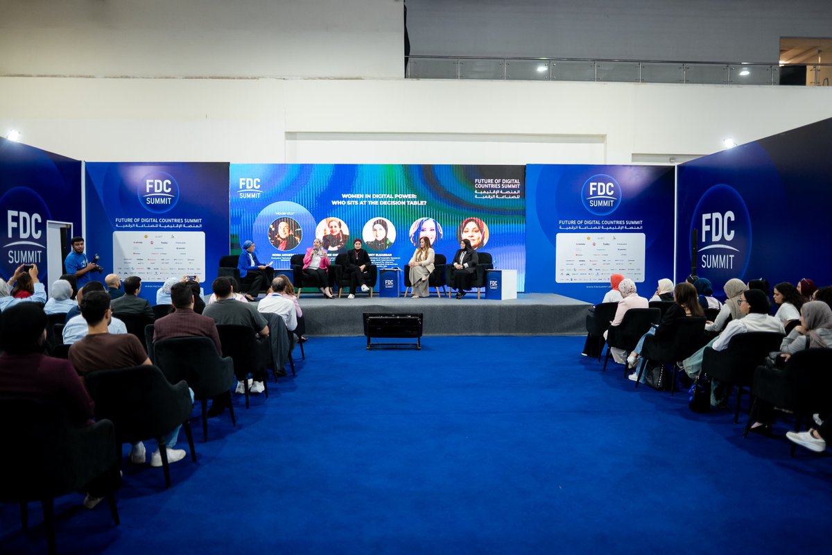FDCSummit's tweet photo. Who shapes the digital future?
At #FDCSummit2026, "Women in Digital Power" united Malaka Maher, Abeer Khedr, Walaa Salaheldeen, Engy ElSabban &amp; Noha Mostafa to focus on leadership in tech, cybersecurity &amp; digital transformation.
#FDCSummit #FDC https://t.co/Fygq9MTAqA