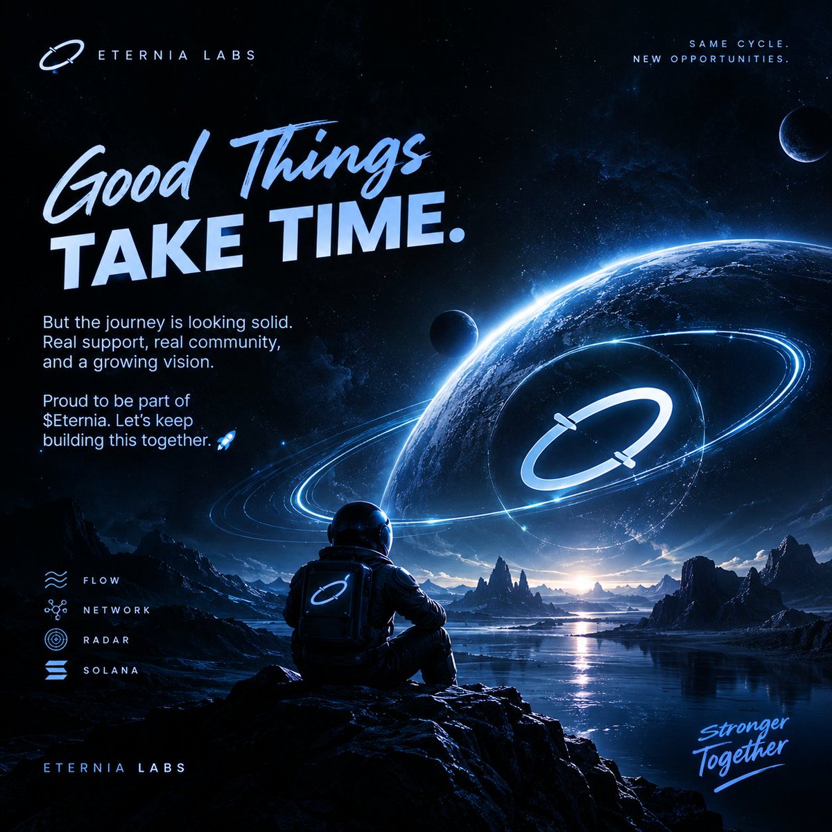 eternia_sys's tweet photo. Good things take time, and $Eternia is building something special. 🌌💙
Stronger together, one cycle at a time. 🚀 

#Eternia #Solana https://t.co/1xzXEZSbbl