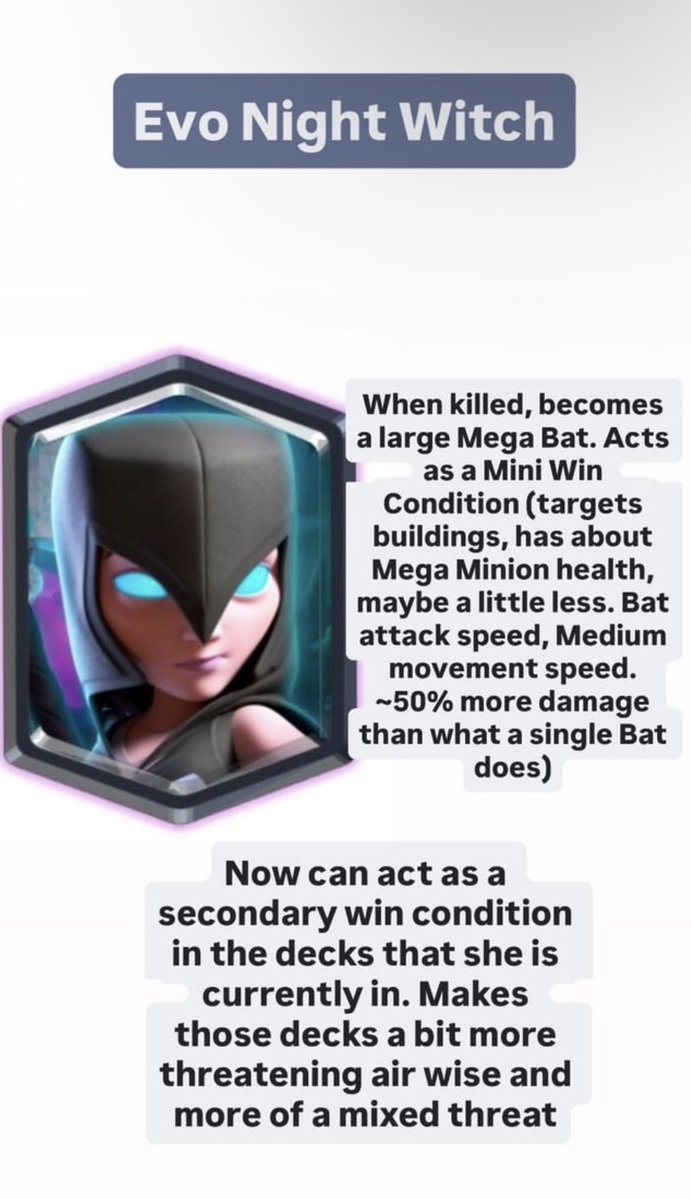 Grimalackt's tweet photo. Evos and Heroes Ideas: Evo Goblins, Evo Balloon, Evo Night Witch, Evo Goblin Hut (Taken from my Reddit) https://t.co/zh56LydyLL