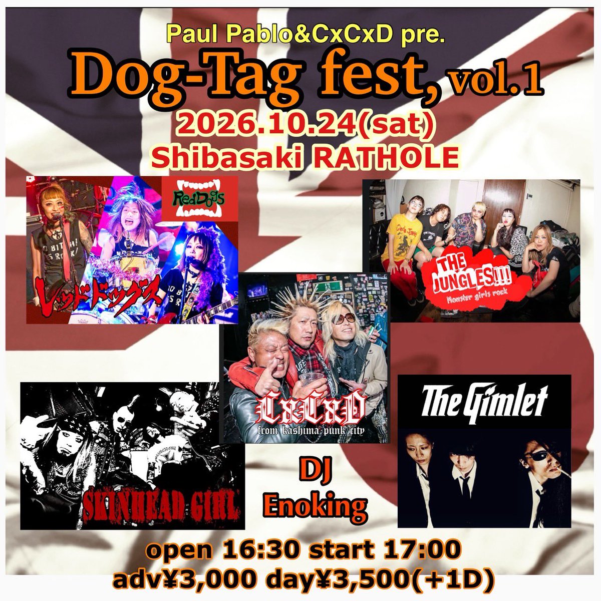 BotwinSkinhead's tweet photo. THX 大阪‼︎
"RADIOTS 無線暴乱 TOUR 2026"

RADIOTSの作る最高の酔き一夜に🍻

-NEXT SHOW-
10.24.sat.柴崎RATHOLE

Paul Pablo &amp; CxCxD presents
 【Dog-Tag fest, vol 1 】

open/start 16:30/17:00
adv/door  ¥3,000/¥3,500
（+1drink）

ticket
skinheadgirl0401@gmail.com https://t.co/CYhPCsBVMs