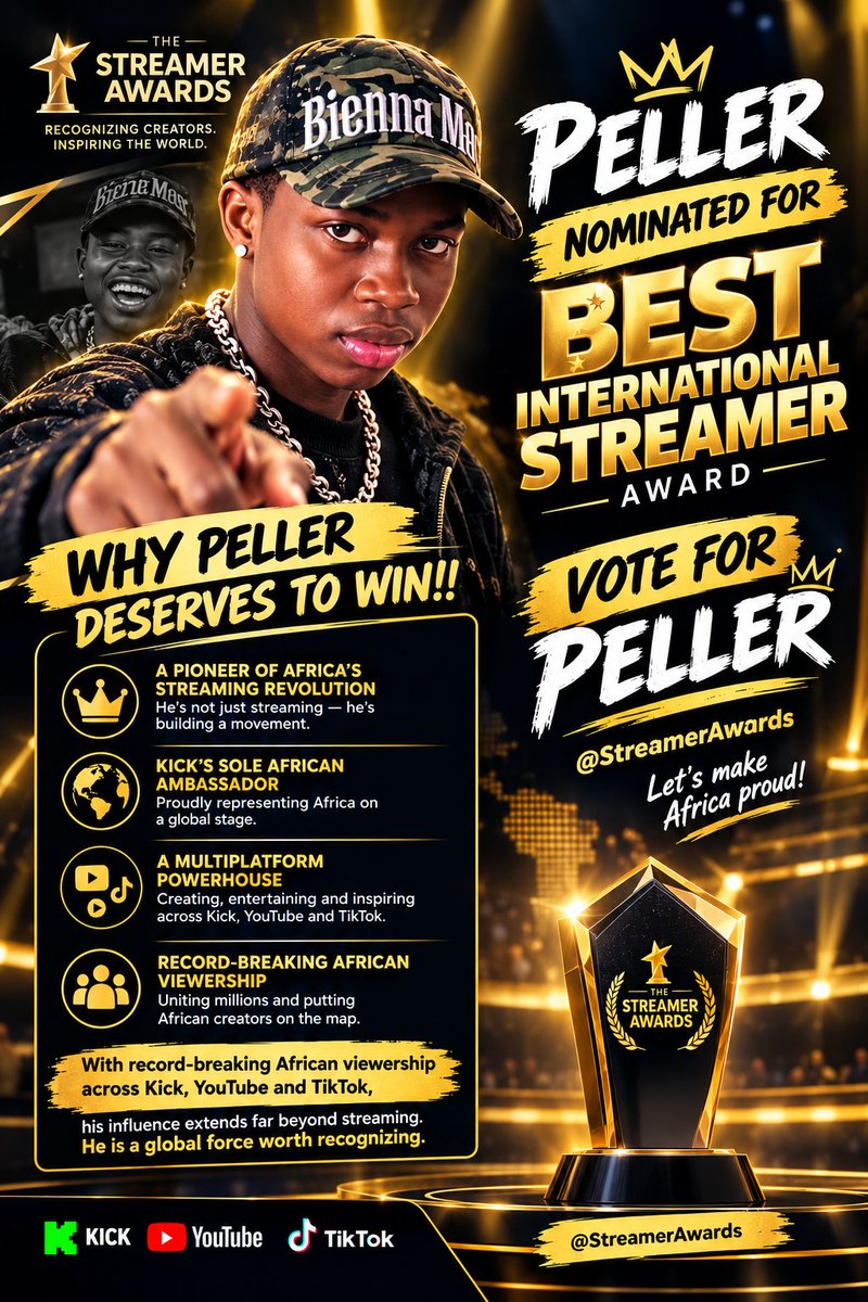 desmond65709's tweet photo. Why peller deserve to win. 

Peller has a good influence to the
public, this is what leadership means to fans and followers. 

Vote for peller 
Click here 👇 and vote 
https://t.co/HOWgpTZ2j7…

#PellerTheInternationalStreamer
#Peller
#PellerInfluence https://t.co/Z1uH9nrVzV