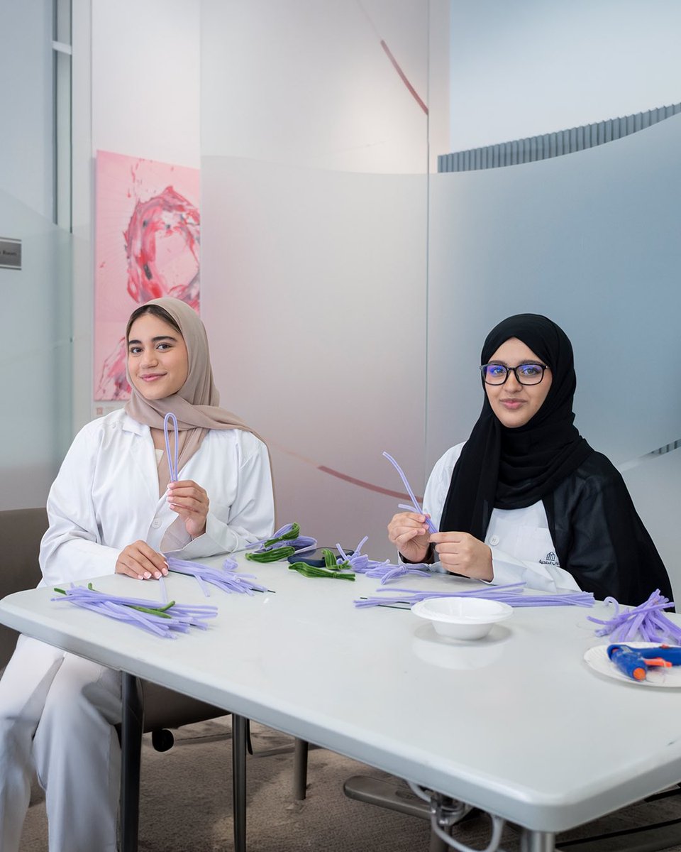 MBRUniversity's tweet photo. To mark Breast Cancer Awareness Month, our MBRU students joined Majlis Al Amal by @aljalilauae for Bloom for a Cause, a workshop celebrating creativity, compassion and the power of giving back.🌸🩷

Through handcrafted floral creations, our students turned creativity into kindness, with 100% of proceeds supporting breast cancer treatment.
