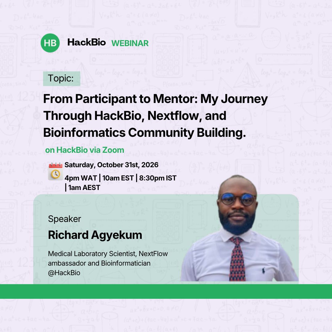 TheHackbio's tweet photo. What happens after you learn a new skill?

For some people, it's the beginning of a new career direction. For others, it opens the door to opportunities to help others grow.

This is the kind of journey we want to explore in our next HackBio To The World webinar...... https://t.co/BQjQXQlKxt