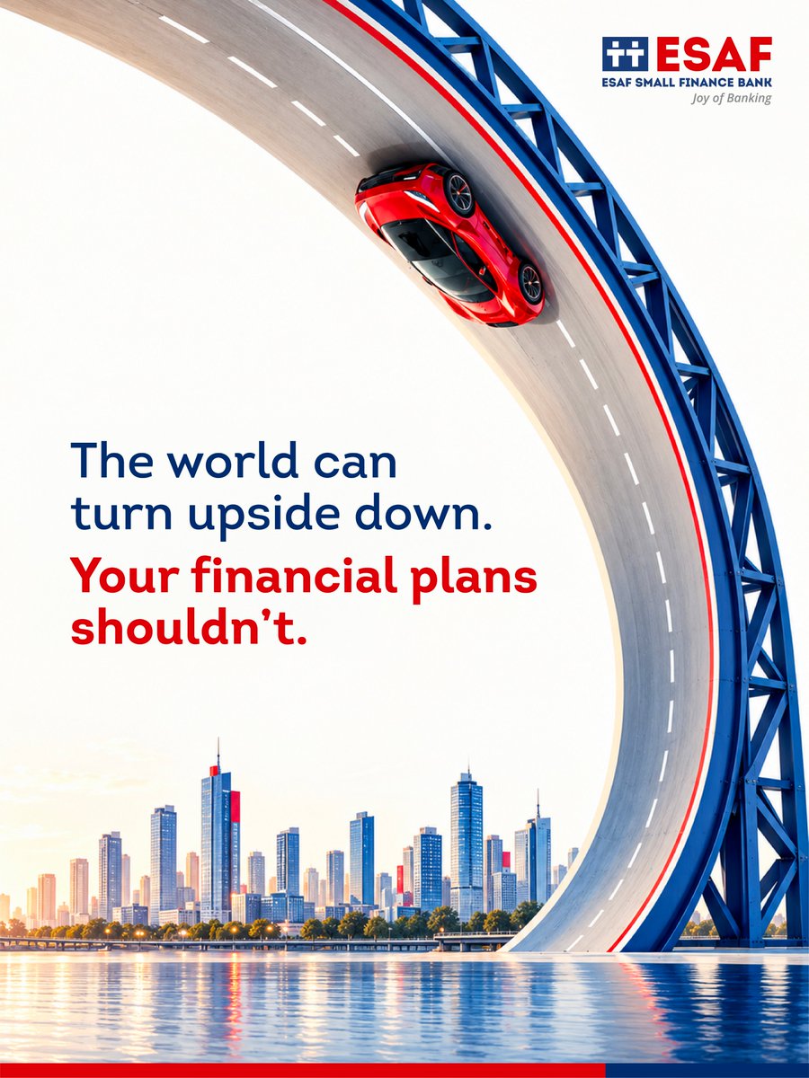 ESAFBank's tweet photo. The world may turn upside down, but your financial future deserves stability.

Stay focused on your goals, no matter what twists and turns life takes.

Plan smart. Bank with confidence.

#ESAFBank #JoyOfBanking https://t.co/K8SI64EAFB