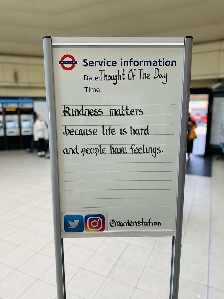 MordenStation's tweet photo. Saturday 7th October 2026 Thought Of The Day From Morden Station https://t.co/ALZB9CYuXV