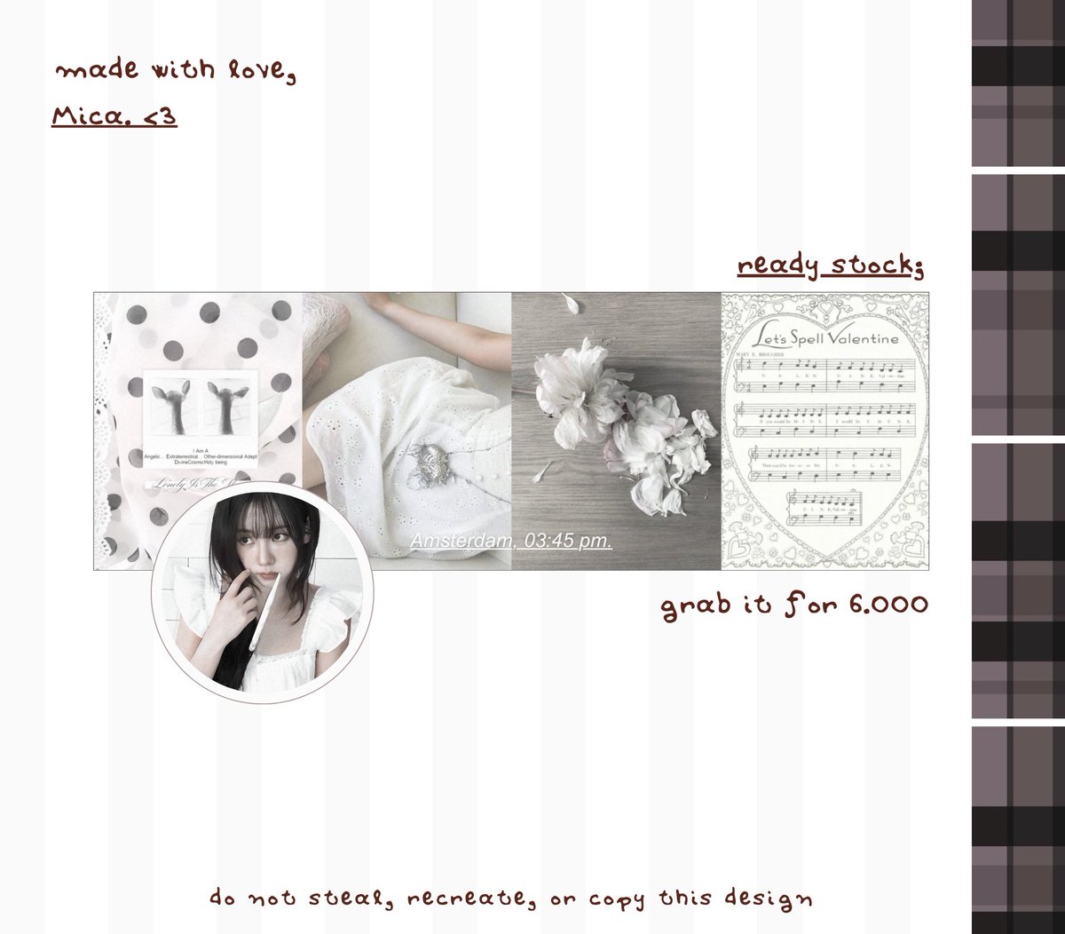 seraphicque's tweet photo. [ 🪽 ] all interactions are appreciated . . . 

stepping out of your timeline, full member 
aespa ready to be taken home. ♡ 
i have 12 layout ready stock, with 2 
header(s) non-text and with text &amp;&amp; two 
ava(s). send me a  DM or telegram, lovers. 
🐈‍⬛

t. #bealanja https://t.co/gzWnReCwlu