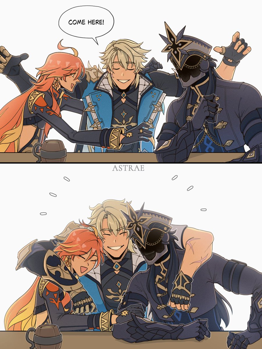 Astrae_art's tweet photo. 🫂🫂🫂

#Varka #Mavuika #Capitano https://t.co/XaIhOE3Y4m