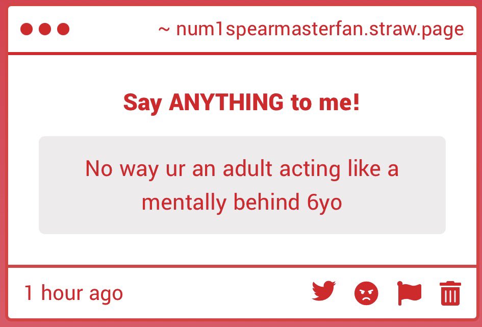 lovespearmaster's tweet photo. I tend to use exclamation points and kind language because I want to come across as nice on this website because this fandom is full of kids. I'm older than most people who'll see my page, including you. If you have only mean words, I suggest you find someone who'll cry abt it 💜 https://t.co/UMHEYq0geC