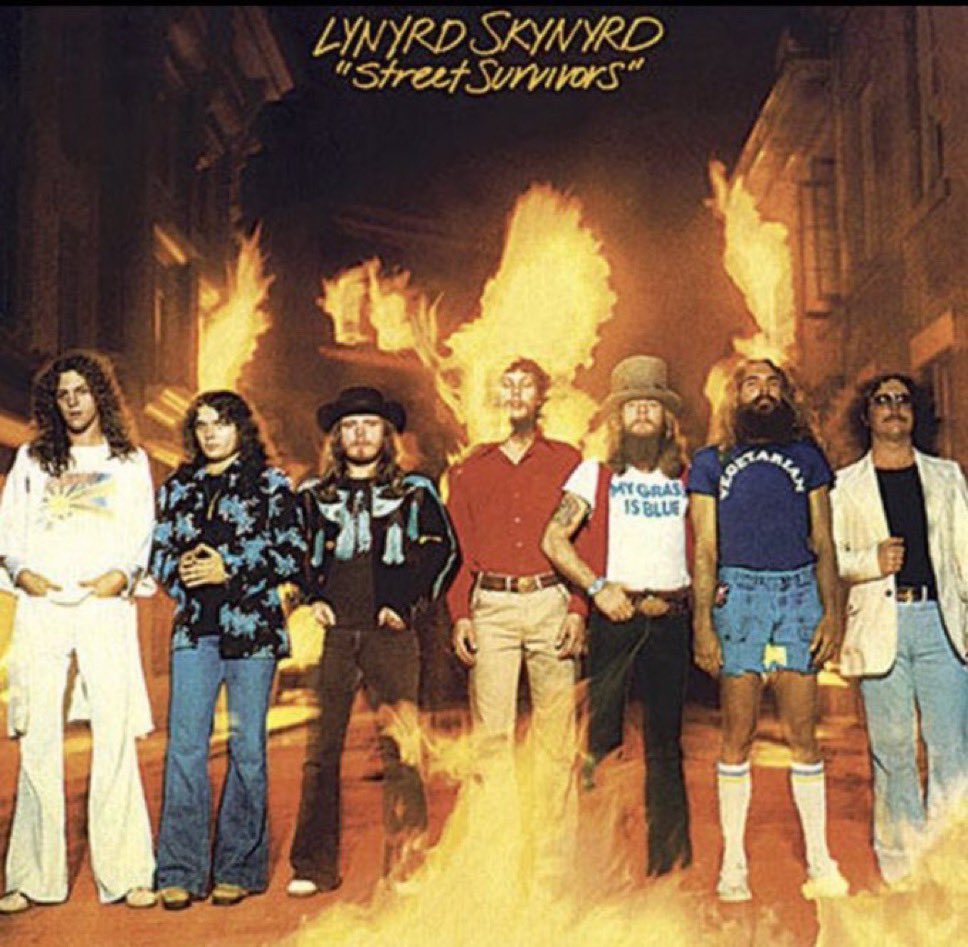 historyrock_'s tweet photo. On this day in 1977, Street Survivors, Lynyrd Skynyrd’s fifth studio album and the final work by their classic 70s lineup, was released.

However, the story of this album was marred by tragedy just three days after its release. 

On October 20, 1977, the private plane carrying the band crashed in Mississippi.
