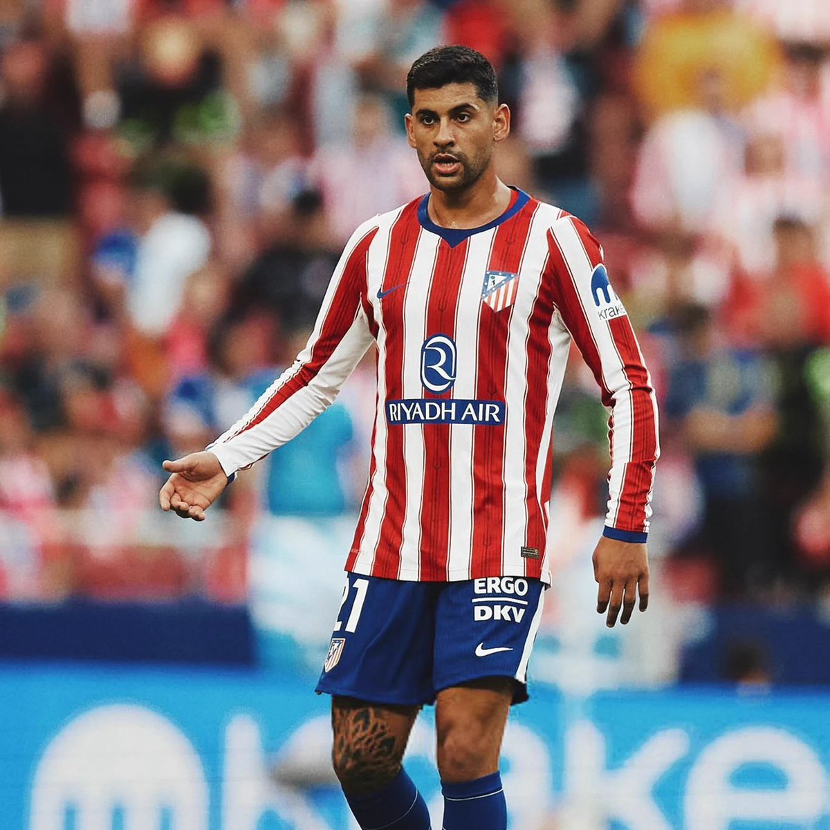atletiuniverse's tweet photo. 🚨🇦🇷 Diego Simeone: "Mendoza came on when Cuti [Romero] asked to be substituted." https://t.co/H0IwWbyIhY