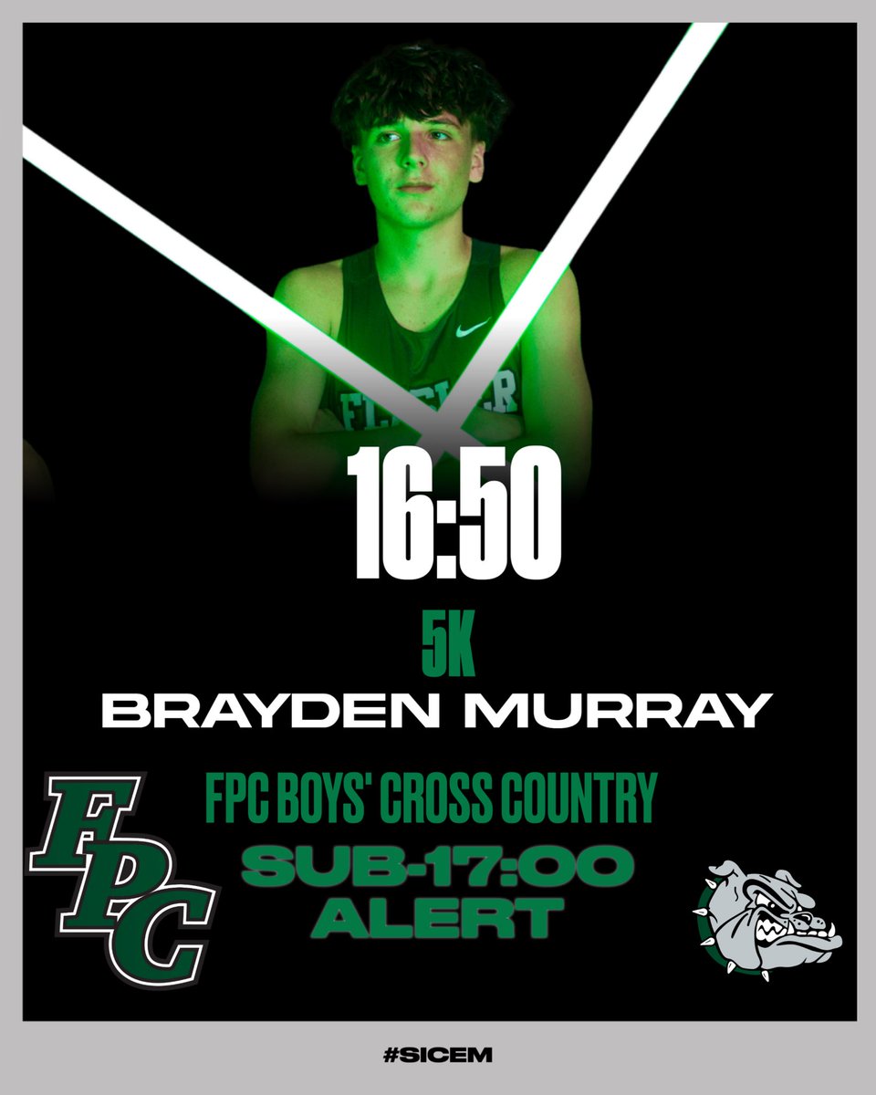 FPCTrackXC's tweet photo. 🚨 SUB 17 ALERT 🚨 Sophomore Brayden Murray CRUSHES previous personal best, running 16:50!!! 🚨 https://t.co/LO0MQmE78Q