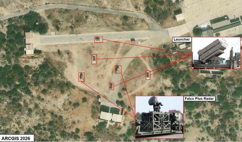 anshu217's tweet photo. A nice article giving the Breakdown and Analysis of Karachi's Air Defense Network
by Priyan - Well done, young lad. 
His key points
1. Karachi holds 6 of Sindh’s 8 cantonments
2. Weapons and Ammunition Group of the PN Logistics Command operates a depot for naval munitions and missiles
3. Central Ordnance Depot Malir Cantt 
4. Karachi handles 76% of Pakistan’s exports (Port Qasim at 40.4% and Karachi Port at 34.3%), and the city generates an estimated 20-25% of national GDP
5. SATCOM station in Malir Cantt
6. 4th Air Defense Division of the Pakistan Army is headquartered in Malir, with assets dispersed across the cantonment providing short-range and long-range air coverage of the Karachi area (image 1)
7. 4 HIMAD Regiment of the Pakistan Army (PA), officially commissioned with the HQ-9P in October 2021 (image 2)
8. unidentified Pakistan Air Force (PAF) surface-to-air missile squadron operating a SPADA 2000-Plus battery was spotted within the PAF Base Masroor complex, deployed as a final-tier of AD for point-defense (image 3)
9. An additional SPADA unit was also spotted inside PAF Base Malir (image 4)
9. Within the north-west region of Masroor Air Base sits a radome housing a long-range radar system of the No.906 Radar Squadron PAF
10. Another long-range radar set is located within the Korangi Creek Cantonment area, allegedly operating a TPS-77 surveillance radar of the No.4096 Squadron PAF
Complete article at https://t.co/Ckr2JBl5Ya