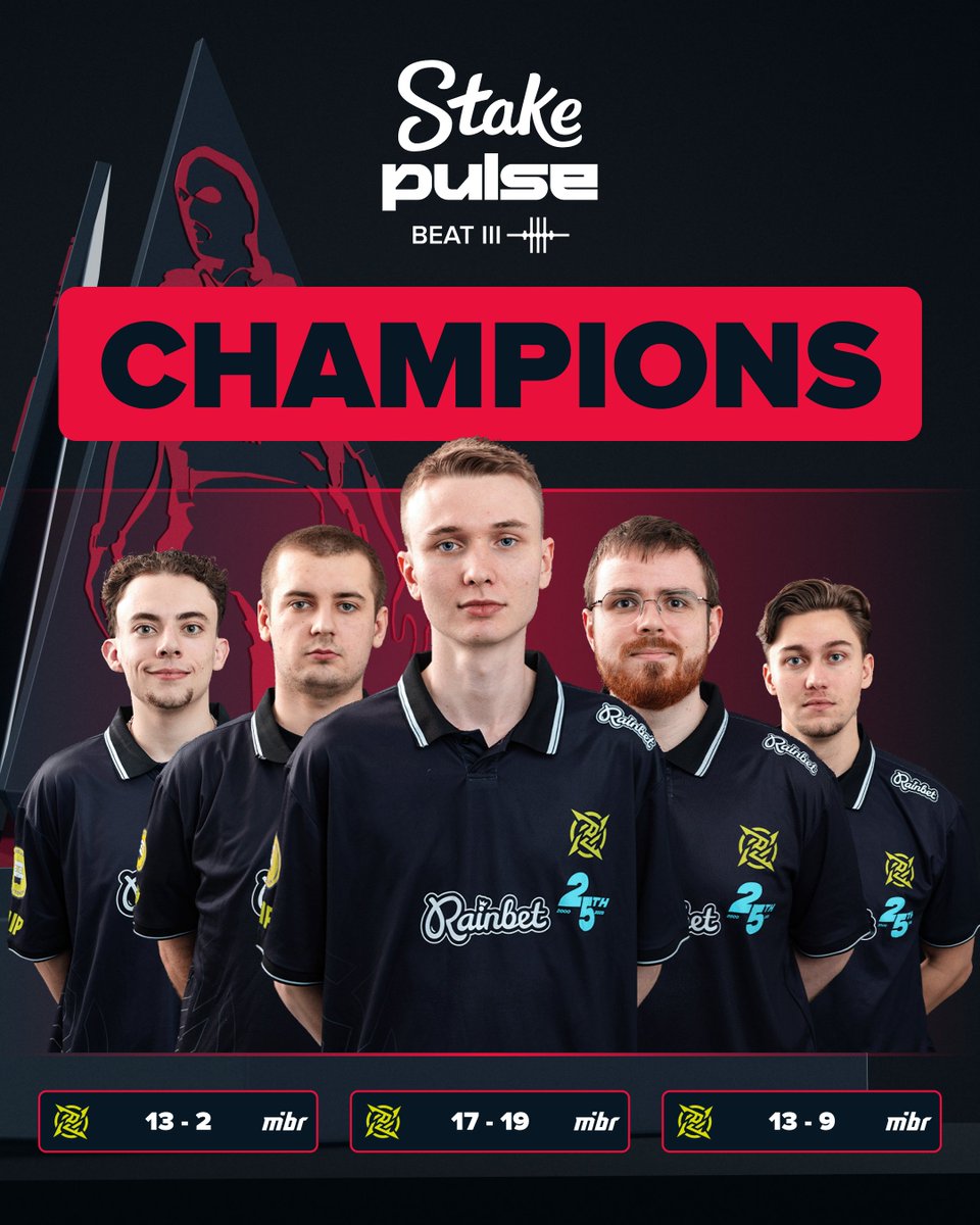 StakeEsports's tweet photo. Congratulations @NIPCS champions of Stake Pulse Beat III 🏆 https://t.co/QzQpj2hdMC