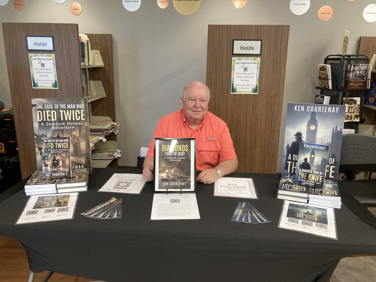 kencauthor's tweet photo. I had a great time at the Hall County Author Fair at the Gainesville Library today. Met a lot of wonderful authors and spoke with a number of interesting people. Here are a few photographs. @mxpublishing @writer_paula https://t.co/PTzNeHffl8