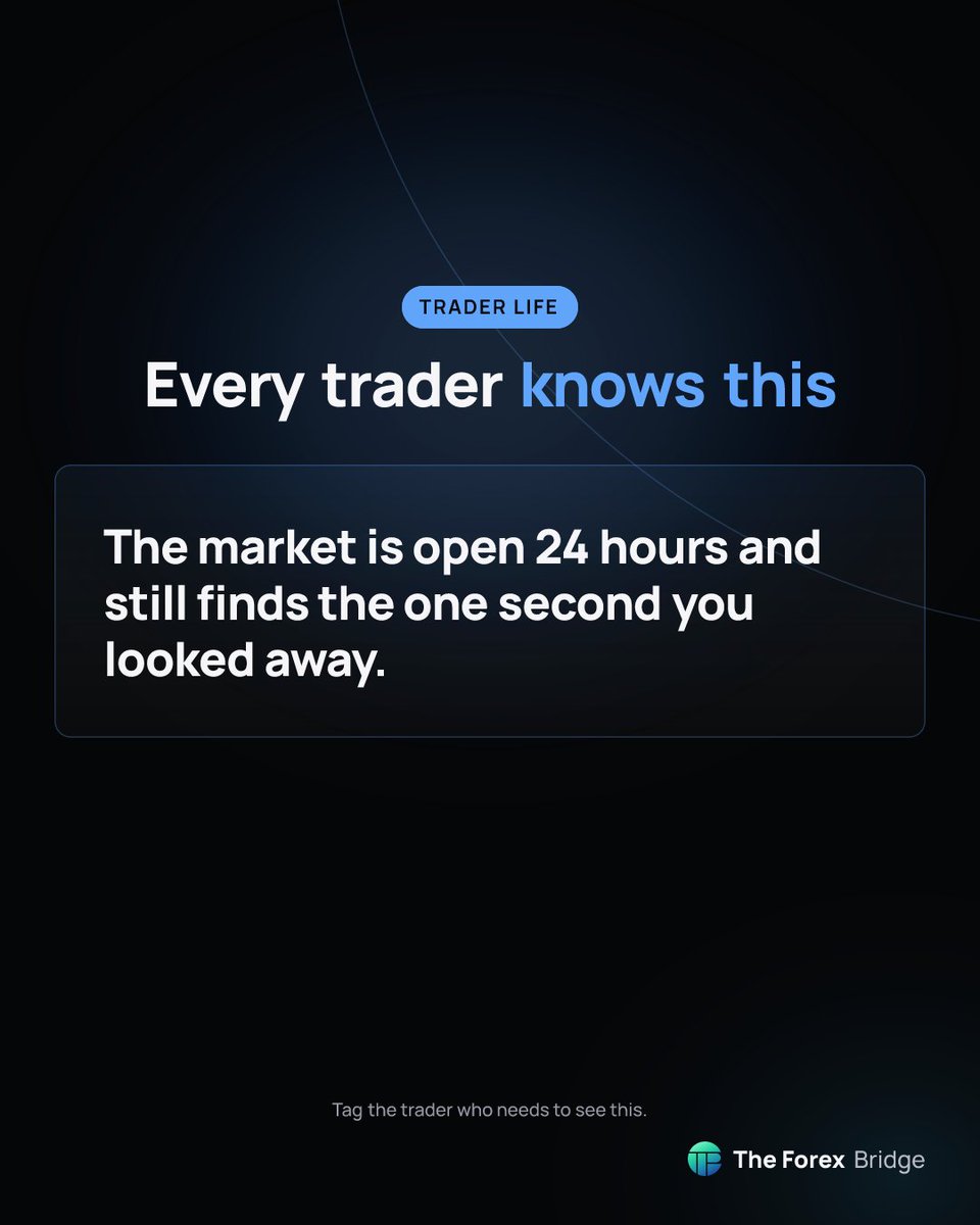 TheForexBridge's tweet photo. Trader life, no filter.
Every trader has been here. Be honest. 😬 https://t.co/7Kdh9E93FK