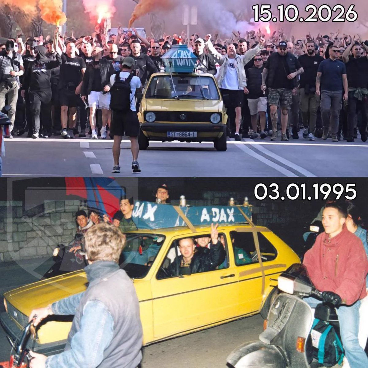 drMatijaGubec's tweet photo. 🚨Kako su leftardi opet nasamarili konzerve🤡

U Hrvatskoj se može napisati pamflet “Jebao vas Vukovar”.

Može se i pjevati cetnicke pjesme i biti metropolit. Marko Juric dobije presudu jer je upozorio na to🚨

Leftardi sudjeluju i rade kružoke sa takvim ljudima.

Međutim kada Torcida skandira “gazi Židove”.

Konzerve otvaraju usta i ZGARAZAJU SE, OSUĐUJU, pridružuju se Pupovcu. Plaču vjeruju Indexu i Yutarnjem kako su pjevali o Hitleru iako nigdje nema snimke. Leftardi se smiju kako su glupi, jer će oni sutra vikati FreePalestine i vikati dolje “Izrael”

Zar su Židovi bitniji konzervama nego hrvatski branitelji i Hrvatski narod? 

Podrška Torcidi za performans i sa ljesom i sa autom. To je sve bio Ultras performans koje konzerve ne kuže pa se zgražaju. Jebali vas Židovi i jebao vas Ajax.

*navijač sam Dinama