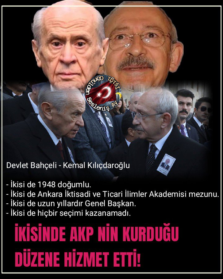 RefikAy9's tweet photo. Biri Atatürk'ün emaneti CHP yi, diğeri Alparslan Türkeş'in emaneti MHP yi,AKP nin ikdidarı ve kurduğu düzen için harcadılar! https://t.co/QeXMlDNVes