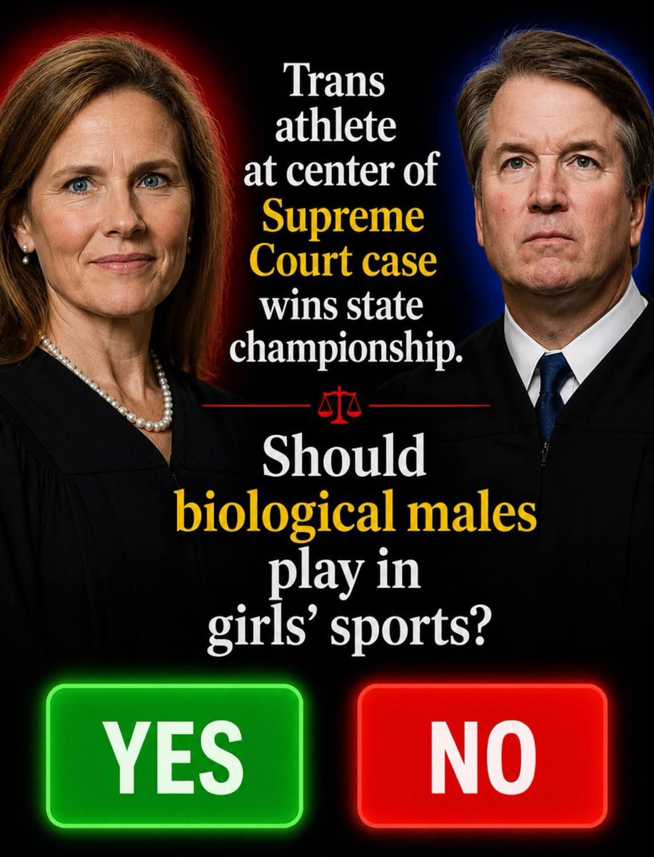0EricTrump10's tweet photo. 🇺🇸 FAIRNESS IN WOMEN’S SPORTS: WHAT’S YOUR TAKE? ⚖️

Should transgender athletes be allowed to compete in girls’ sports?

A) ✅ YES 

B) ❌ NO 

What’s your opinion? Vote below! 👇🇺🇸 https://t.co/ZgrgNCjVLy
