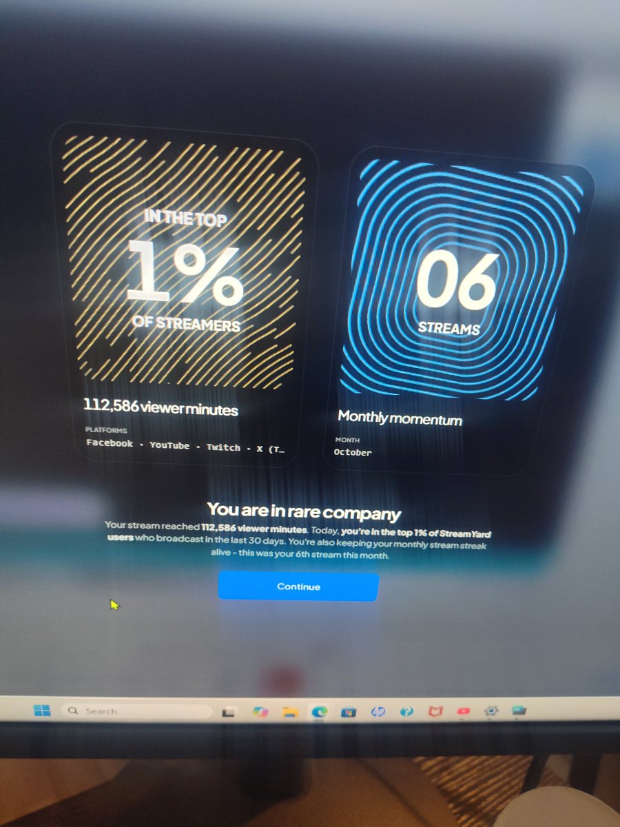 WhiteboyRadio's tweet photo. Pretty cool and rare achievement from streamyards! Thanks y'all I love you guys!
#streamyards @StreamAwards_DE https://t.co/7j2LJpglNE