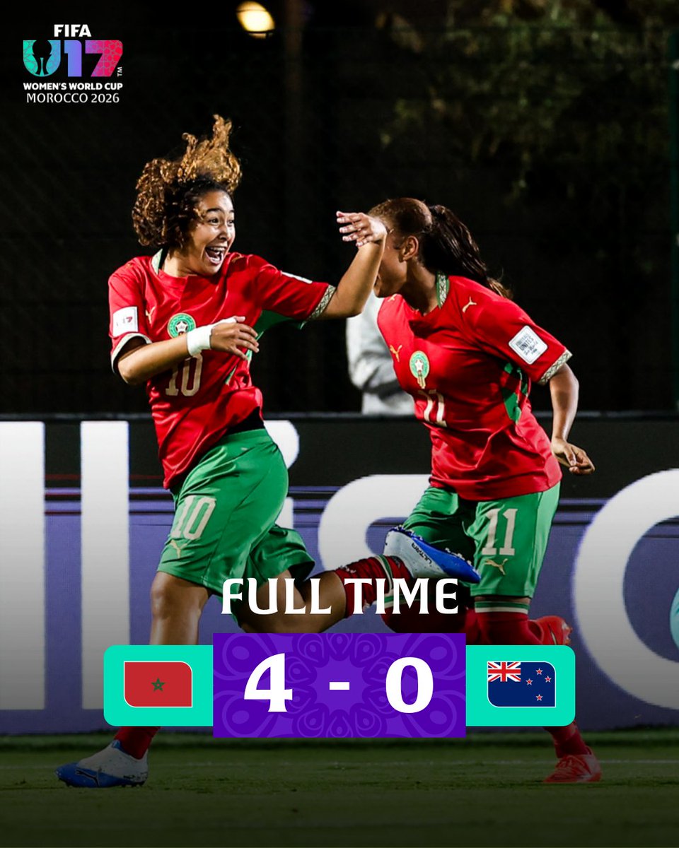 FIFAWWC's tweet photo. What a start for Morocco at the #U17WWC! 👏