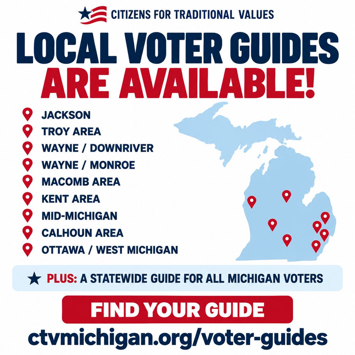 CTVMI's tweet photo. Hello Michigan!

Find your voter guides for your local churches here: https://t.co/VM8mxp7oGL https://t.co/fl5TwEUzer