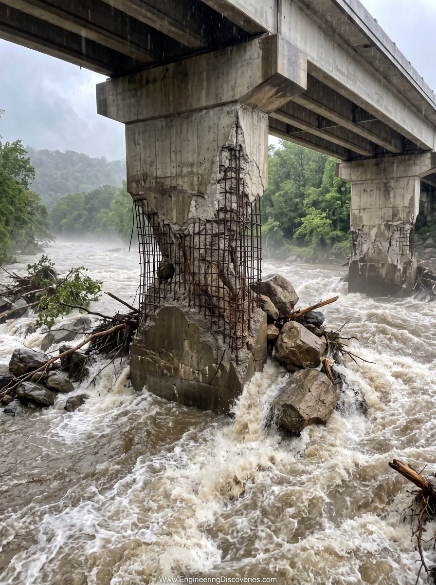 CivilEngDis's tweet photo. "How can hydraulic abrasion and debris impact on bridge piers be prevented?" https://t.co/xSLsYDR0zK