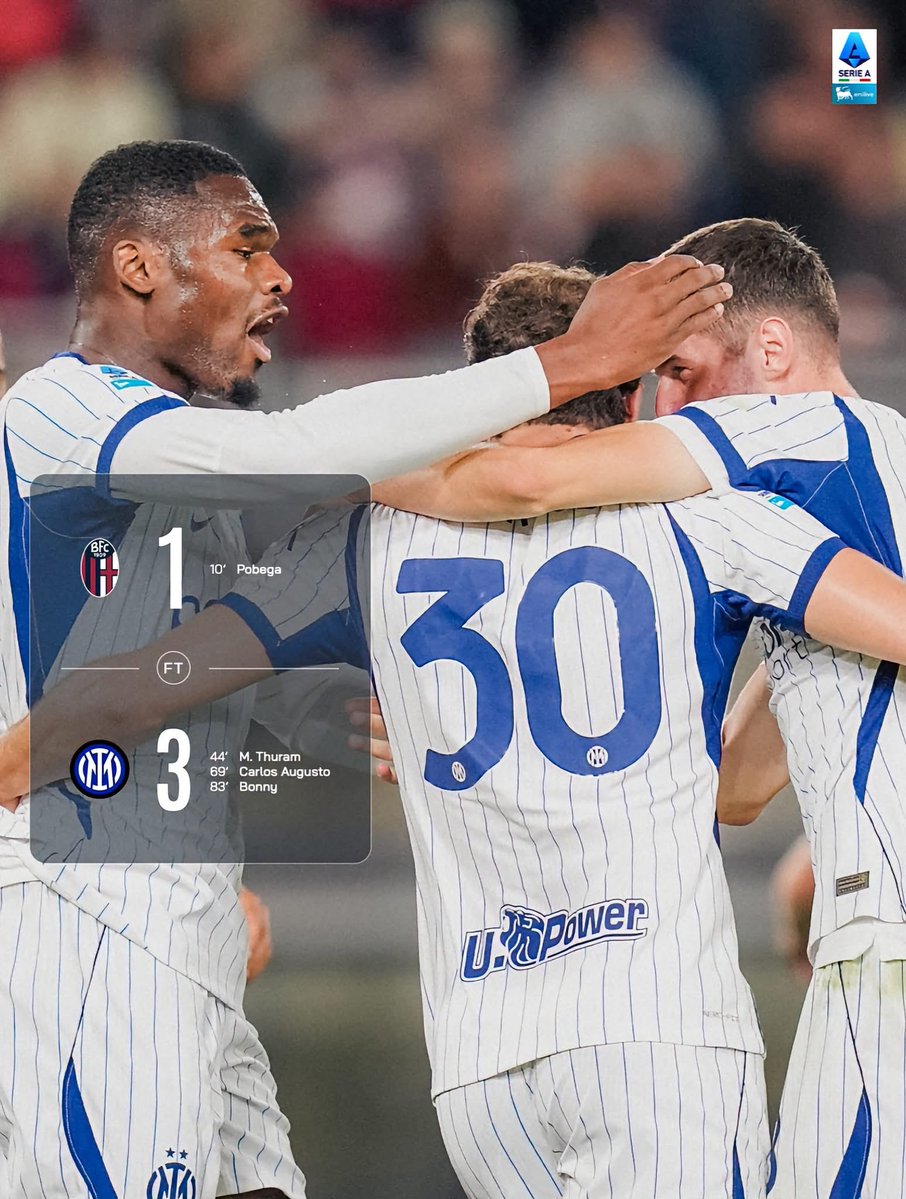 FDD2026's tweet photo. Inter Milan pulled three points clear at the summit of Serie A after executing a clinical 3-1 comeback victory against Bologna on Saturday evening.
#SerieA #intermilanfc #BolognaFC https://t.co/FOEqQG2a2O
