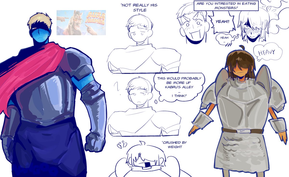 Mangoo099's tweet photo. Deltarune x Dungeon meshi doodles https://t.co/GOXfqv9wR0
