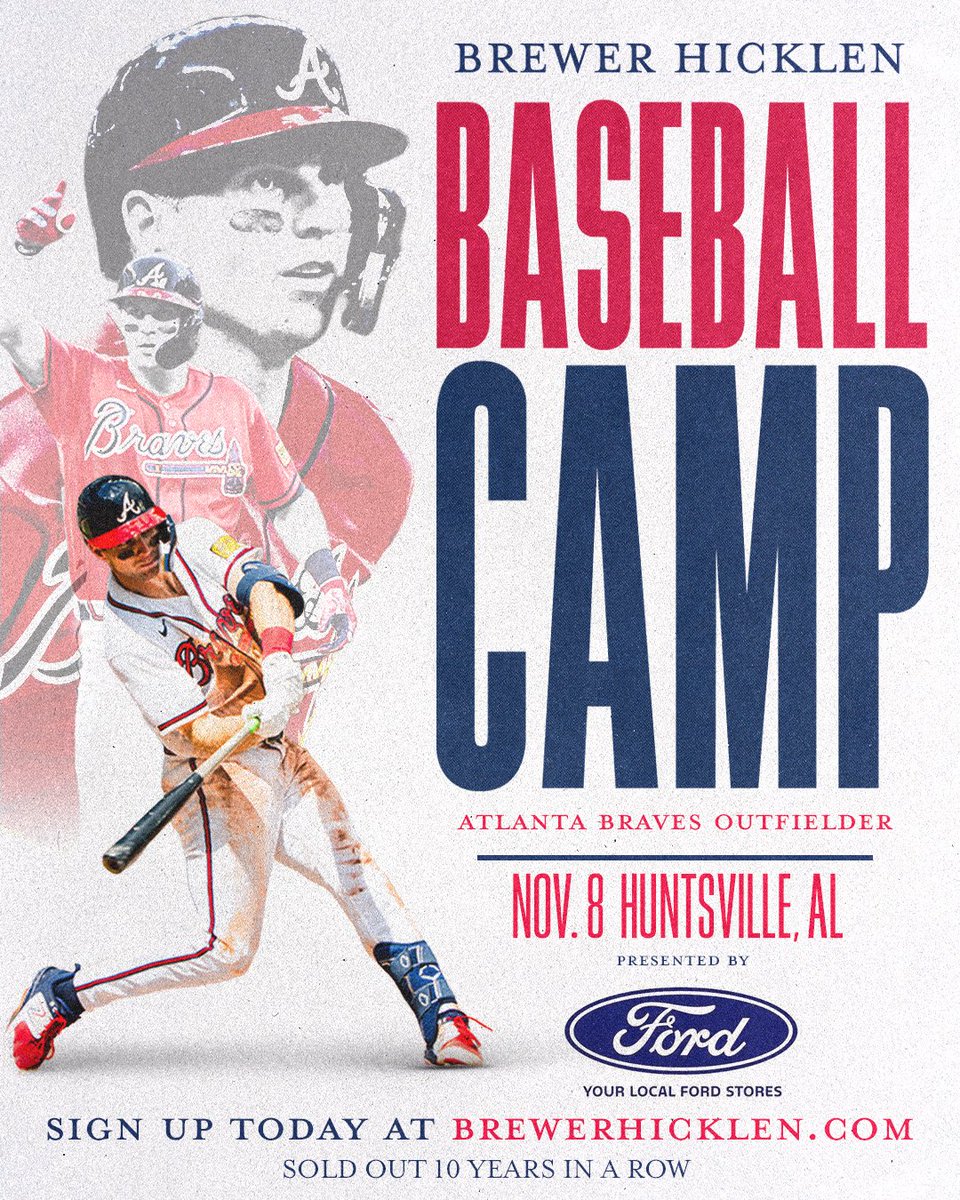 brewerhicklen's tweet photo. 2026 Brewer Hicklen Baseball Camp Presented by Ford  is live and almost full already.

100 already registered in 24 hours, don't wait and miss out.  

Claim your spot: https://t.co/4WbPVMHHly https://t.co/ySfawNQWcx