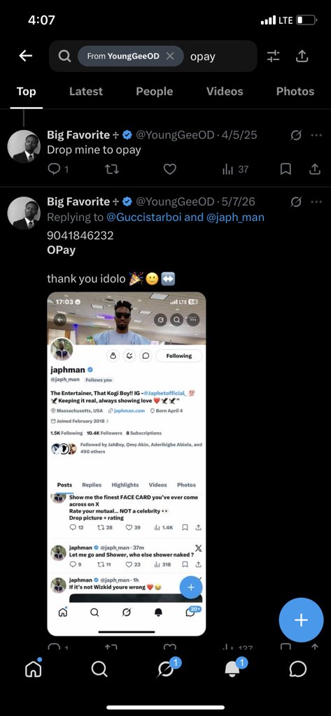 Onlyoneadeshayo's tweet photo. @YoungGeeOD @fireboydml You better face your life and stop crying over blessed man 
Oponu omo 😂😂 https://t.co/atWBjWxykf