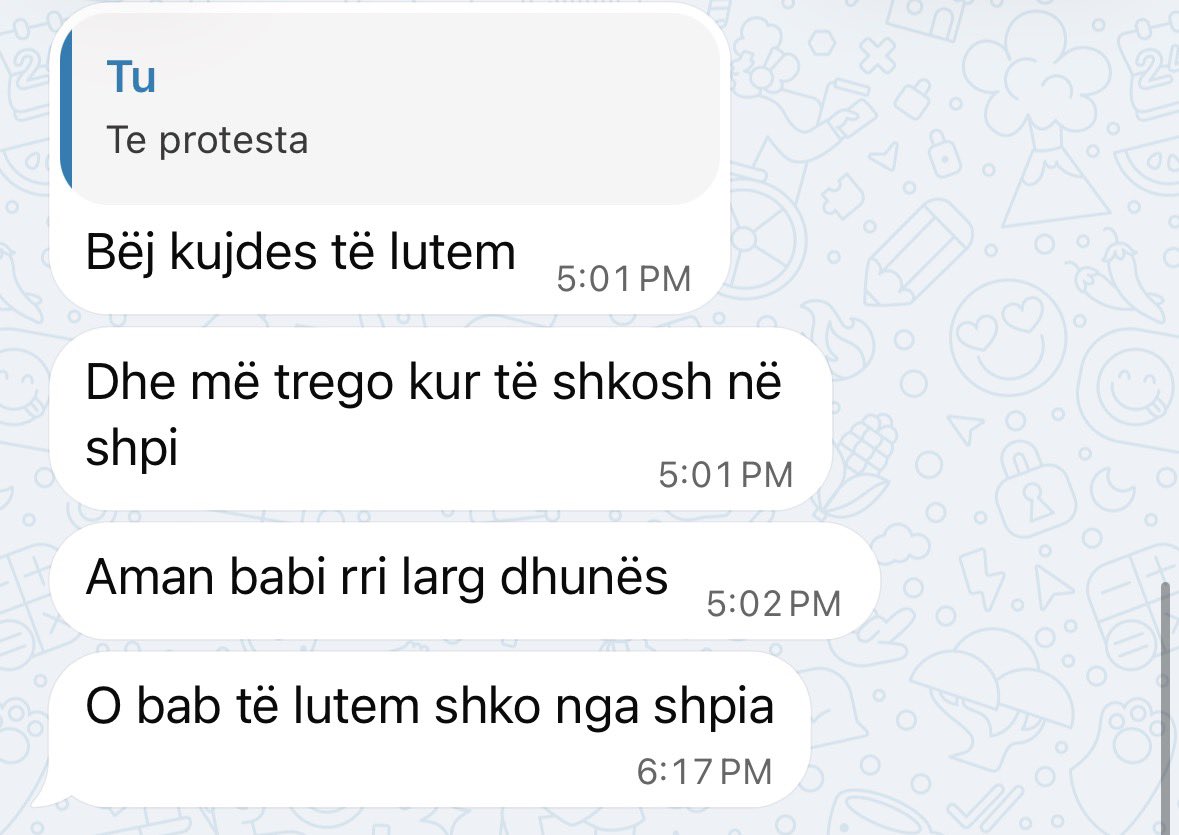 budallaqee's tweet photo. babi jem ka frike se m dhunojn kolegt e vet..
Shqiperi 2026. https://t.co/CgIbVreaJO