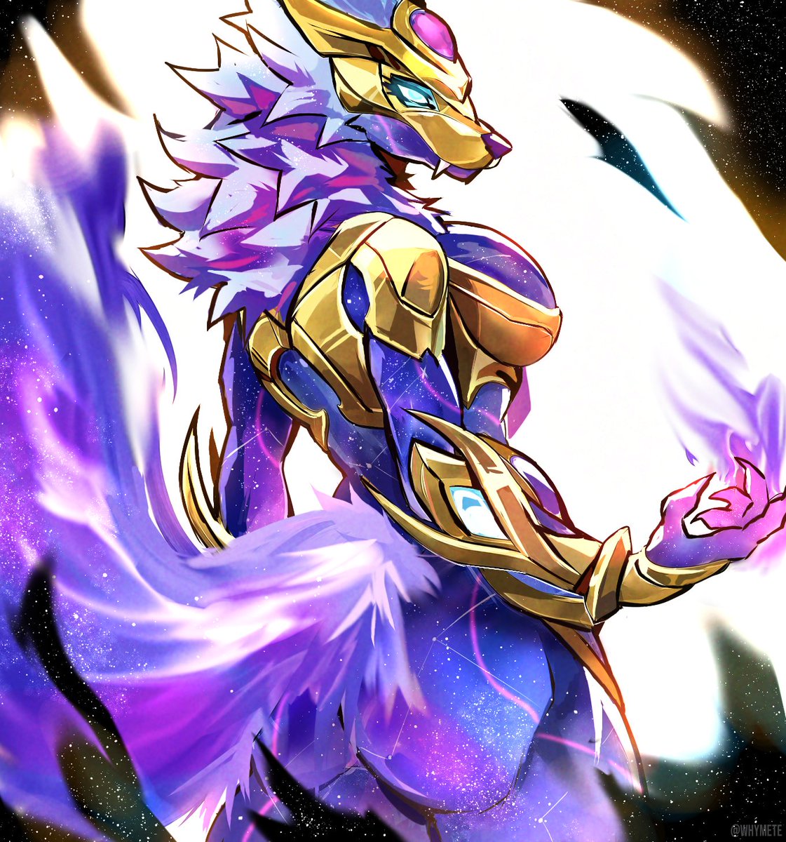 WhyMete's tweet photo. Cosmic White fox https://t.co/H8uGwpflY8