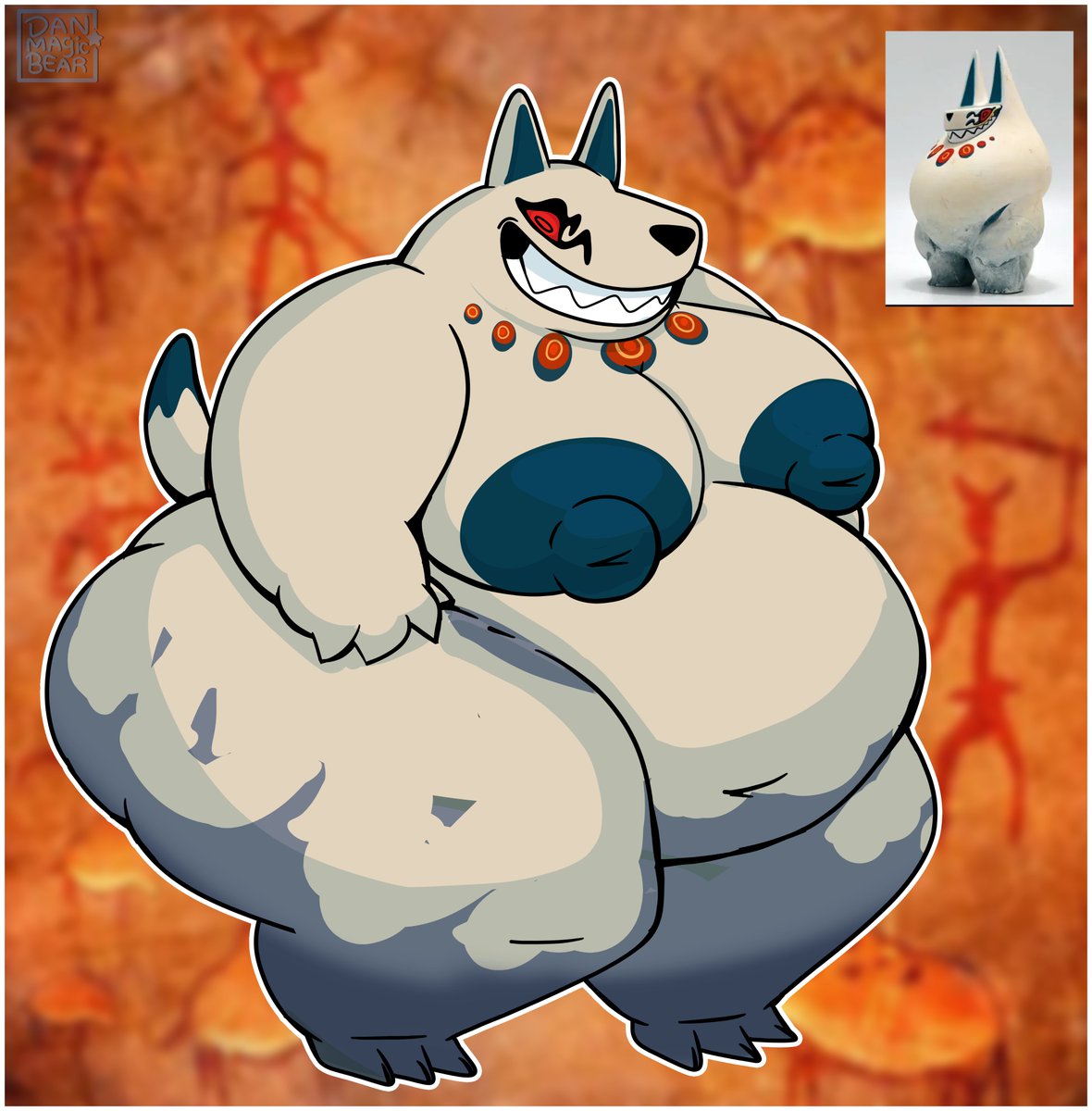DancitoWaton435's tweet photo. My version of the furry statue I see it here, I wish you like it!

#furryart #fatfurs #statue #prehistoric https://t.co/x75HBeauD9