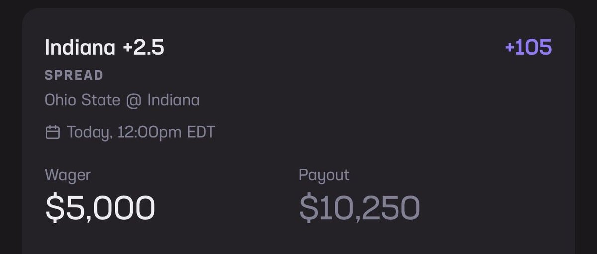 TheBruPrint's tweet photo. Public money has been pouring in on the Buckeyes and the line moved down to 2.5??

I’m not convinced here

HOO HOO HOOSIERS

20k Bet dropping later tn so stay tuned https://t.co/VxGSjHssZr