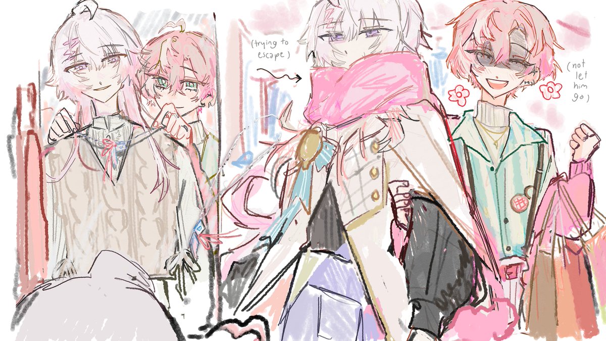 miilomort's tweet photo. I draw request for my friend#1 
✉️ and🎼 shopping together https://t.co/VHKldiEyIn