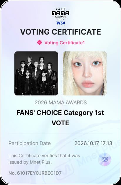 yoonfairyyy's tweet photo. I vote #BTS for Fan’s Choice Male at #2026MAMAVOTE https://t.co/Uze8gsuZ4n