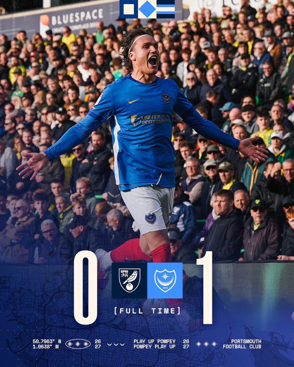 Pompey's tweet photo. A BIG WIN AWAY! 🤩 https://t.co/olz8YOOYfX