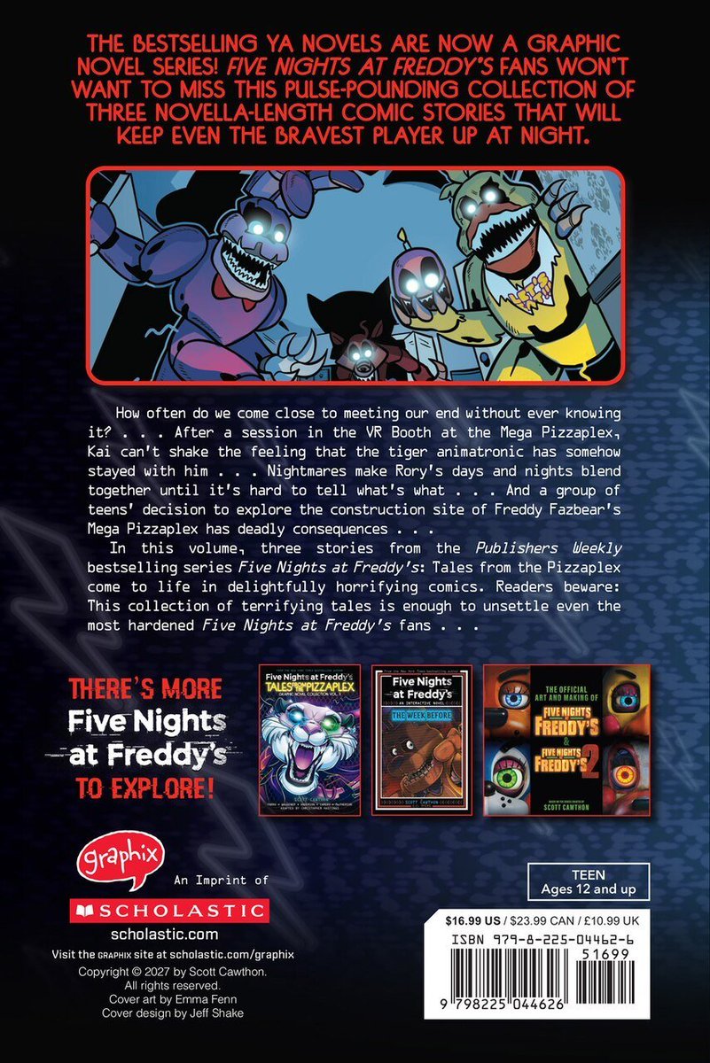 games878787's tweet photo. Noticias FNaF Libros!
Primer vistazo a "Dittophobia" en FNaF: TFTP Graphic Novel Collection Vol. 4!
Sale el 2 de marzo de 2027!

Incluirá:
- Tiger Rock (1º TFTP 7)
- Dittophobia (3º TFTP 8)
- Epílogos (Historias de Mimic)

#FNaF #NoticiasFNaF #FNaFNews #FNAF2Movie https://t.co/Xatsdm4rMd